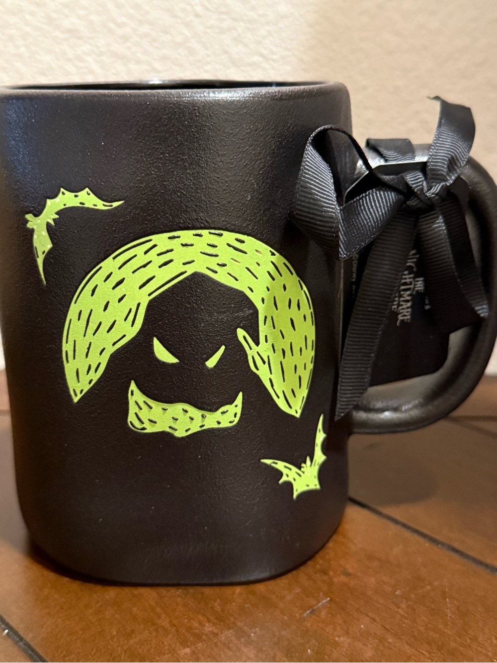 Rae Dunn x Disney Black & Green Double-sided Mug OOGIE BOOGIE. NWT